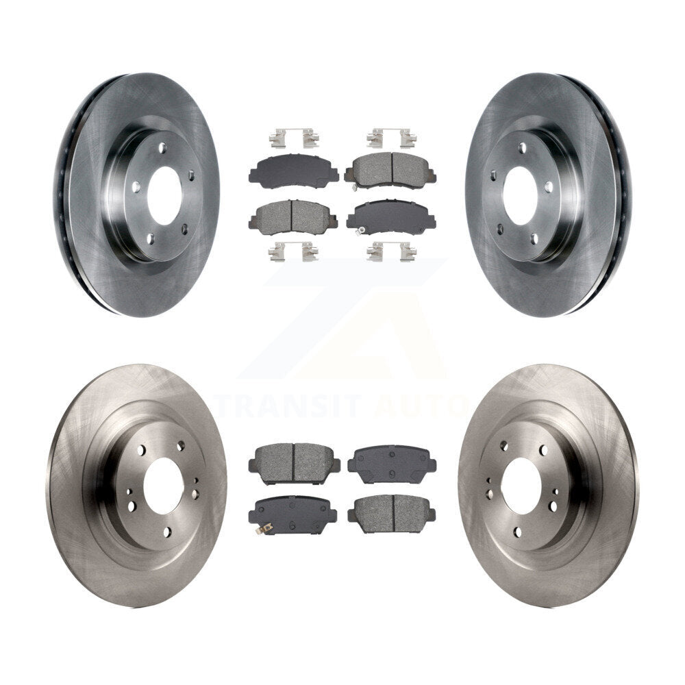 Disc Brake Rotor & Semi-Metallic Pad Front Rear Kit For Mitsubishi Eclipse Cross
