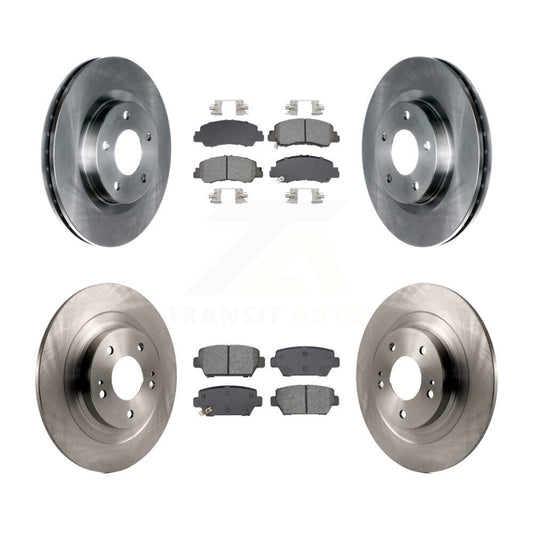 Disc Brake Rotor & Semi-Metallic Pad Front Rear Kit For Mitsubishi Eclipse Cross