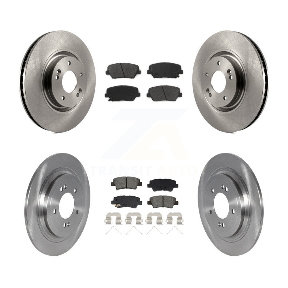 Disc Brake Rotor And Semi-Metallic Pad Front Rear Kit For 2019-2020 Hyundai Nexo