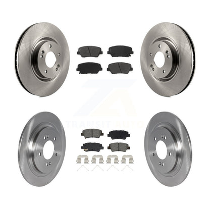 Disc Brake Rotor And Semi-Metallic Pad Front Rear Kit For 2019-2020 Hyundai Nexo