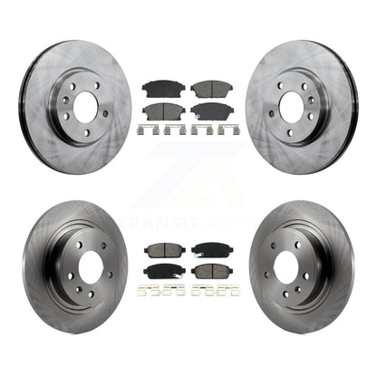 Brake Rotors & Semi-Metallic Pad Front Rear Kit For Chevrolet Cruze Buick Verano