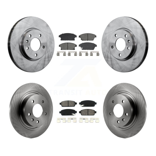 Brake Rotors & Semi-Metallic Pad Front Rear Kit For Chevrolet Cruze Buick Verano