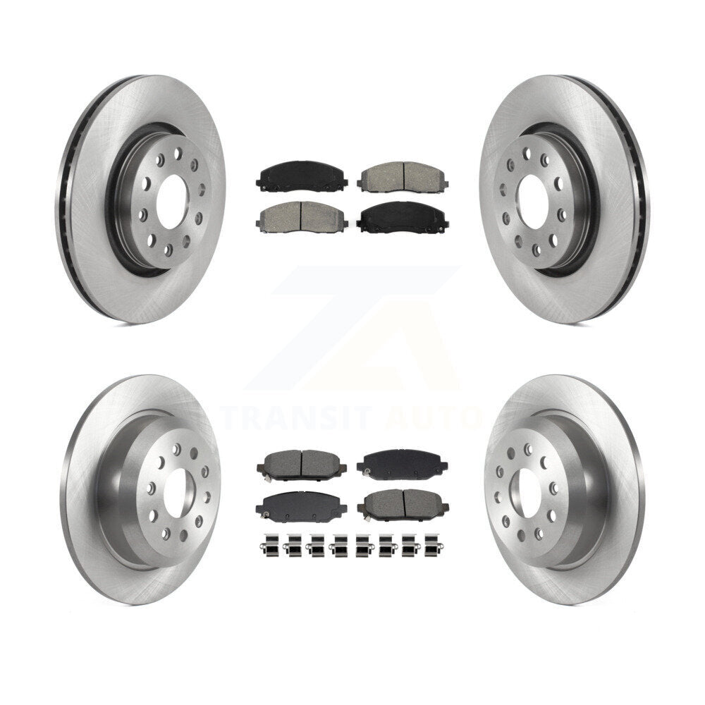 Brake Rotor Semi-Metallic Pad Front Rear Kit For 2018-2020 Jeep Wrangler Rubicon