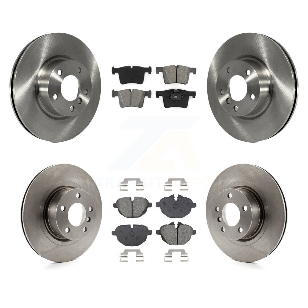 Disc Brake Rotors And Semi-Metallic Pads Front Rear Kit For BMW X3 X4