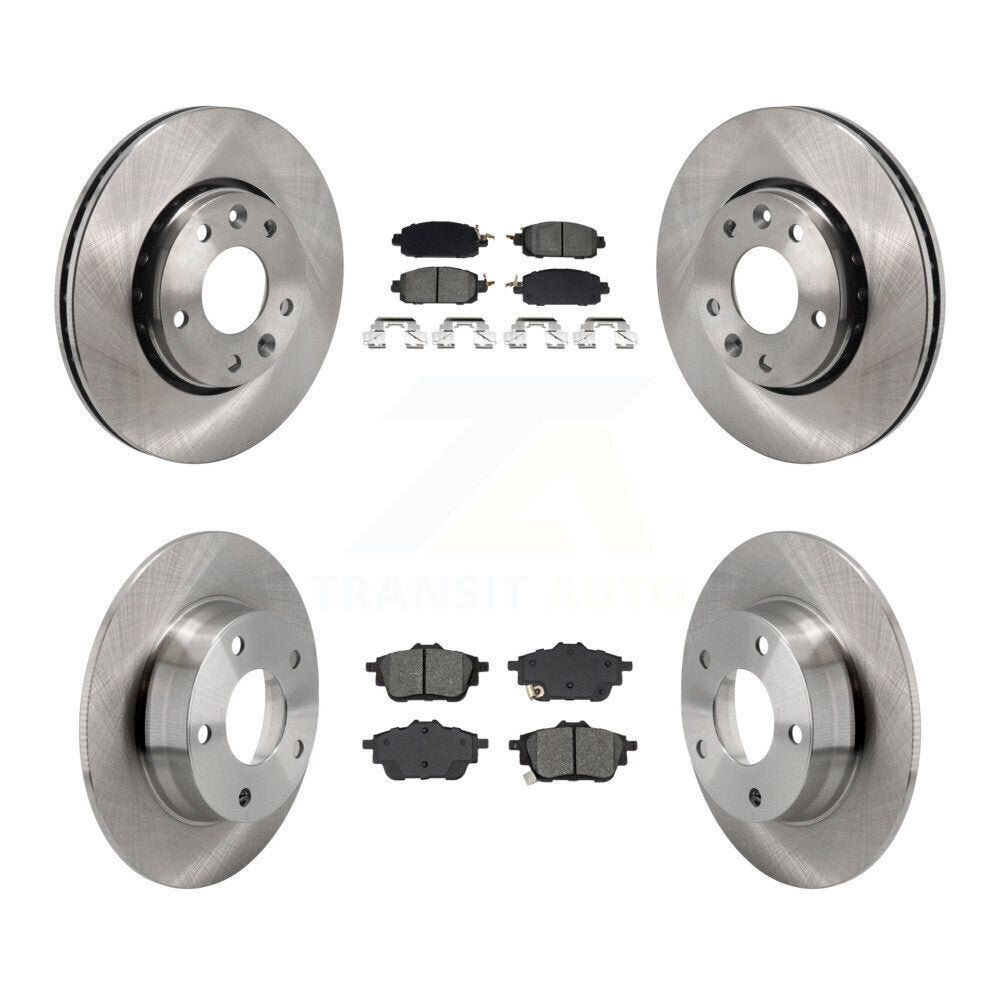 Brake Rotors Semi-Metallic Pad Front Rear Kit For Nissan Sentra Disc rear brakes
