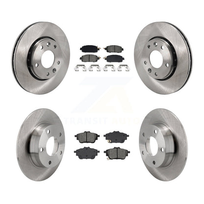 Brake Rotors Semi-Metallic Pad Front Rear Kit For Nissan Sentra Disc rear brakes