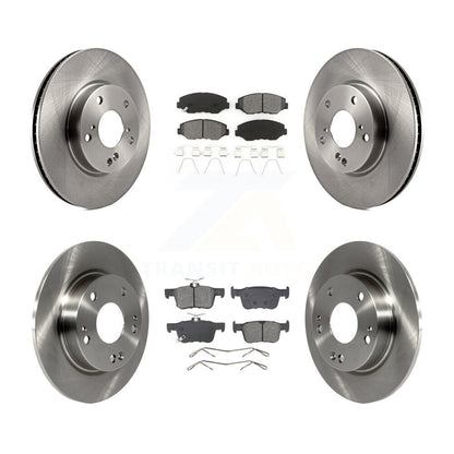 Disc Brake Rotors And Semi-Metallic Pads Front Rear Kit For Honda Civic