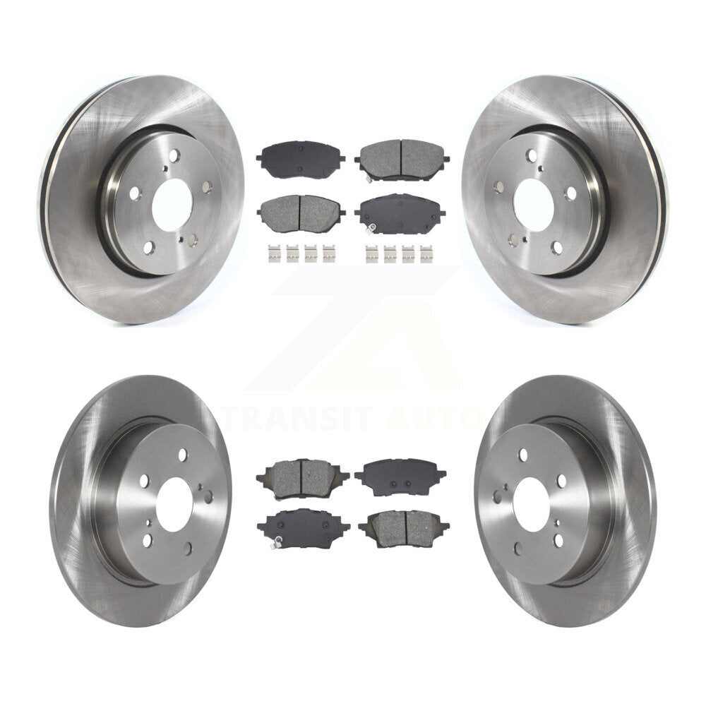 Disc Brake Rotors And Semi-Metallic Pads Front Rear Kit For Toyota C-HR