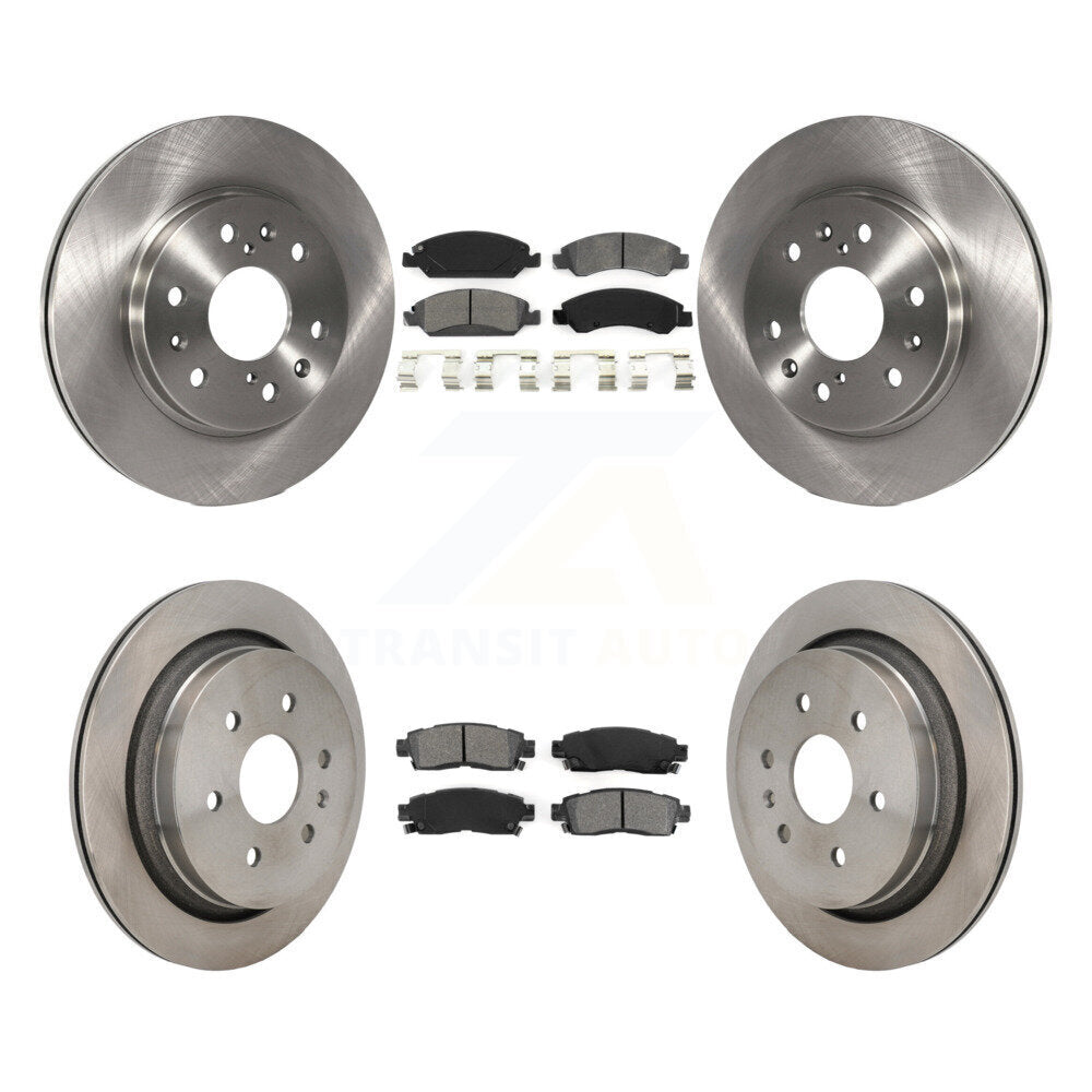 Disc Brake Rotors And Semi-Metallic Pads Front Rear Kit For Cadillac XTS