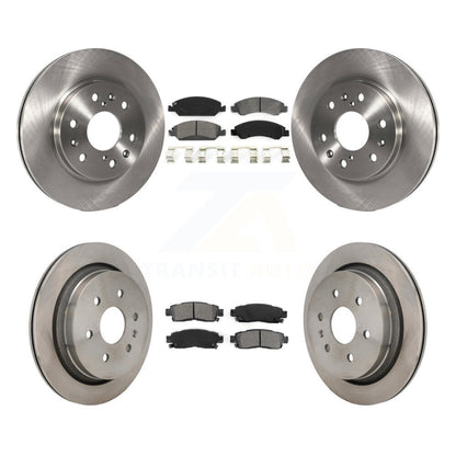 Disc Brake Rotors And Semi-Metallic Pads Front Rear Kit For Cadillac XTS