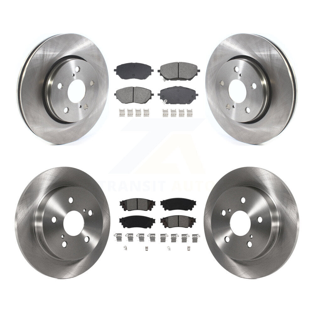 Disc Brake Rotors And Semi-Metallic Pads Front Rear Kit For 2018 Toyota C-HR