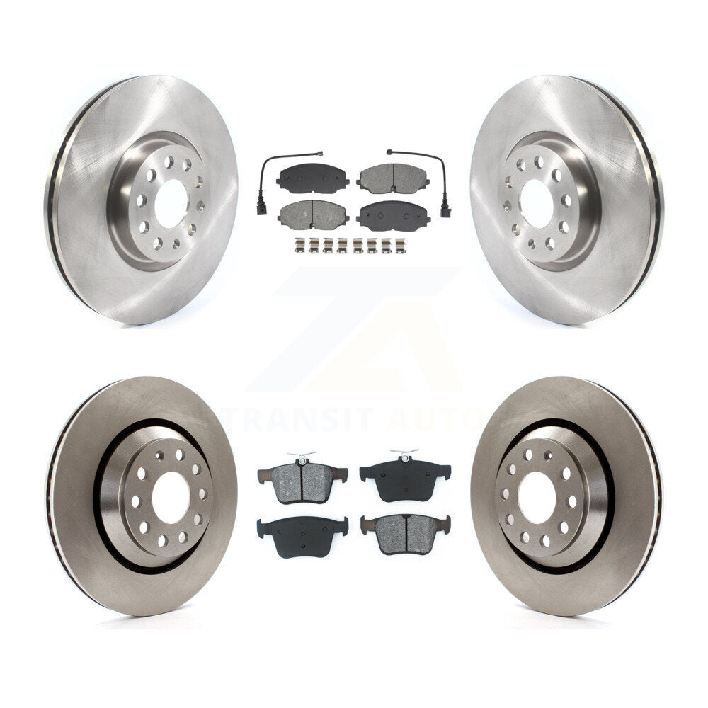Brake Rotors & Semi-Metallic Pad Front Rear Kit For Volkswagen Atlas Cross Sport