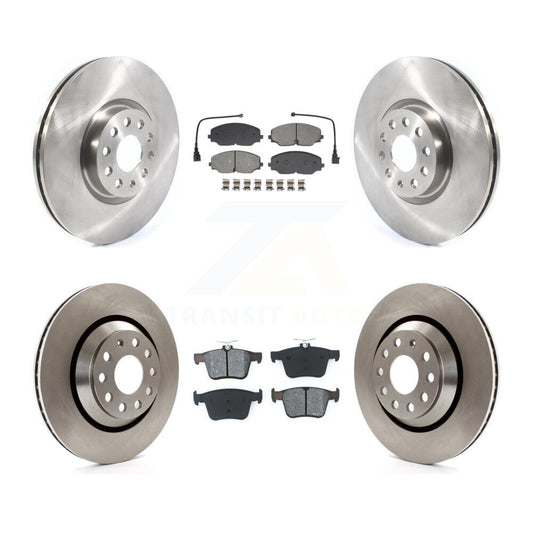 Brake Rotors & Semi-Metallic Pad Front Rear Kit For Volkswagen Atlas Cross Sport