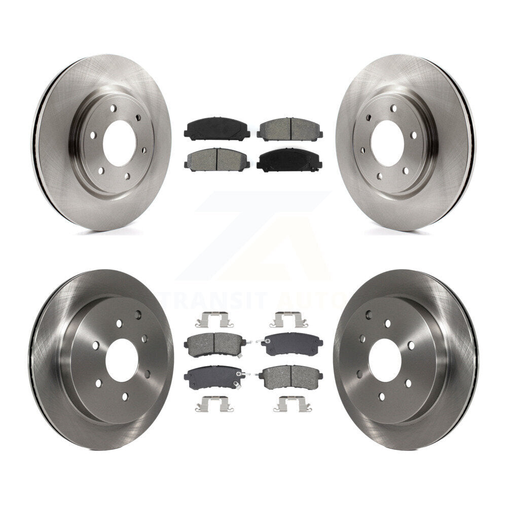 Brake Rotor And Semi-Metallic Pad Front Rear Kit For INFINITI QX80 Nissan Armada