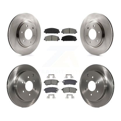 Brake Rotor And Semi-Metallic Pad Front Rear Kit For INFINITI QX80 Nissan Armada