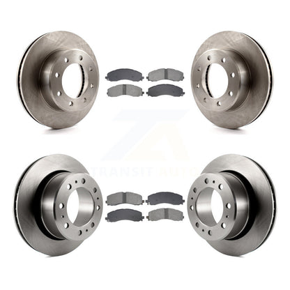 Disc Brake Rotors And Semi-Metallic Pads Front Rear Kit For Ram 2500 3500