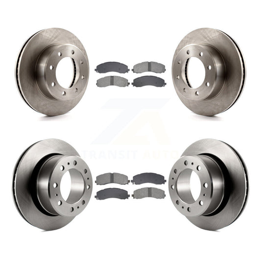 Disc Brake Rotors And Semi-Metallic Pads Front Rear Kit For Ram 2500 3500