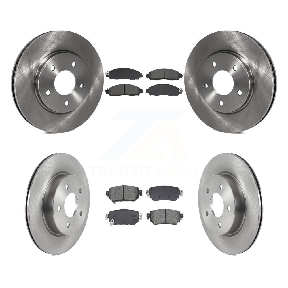 Disc Brake Rotors And Semi-Metallic Pads Front Rear Kit For Nissan LEAF