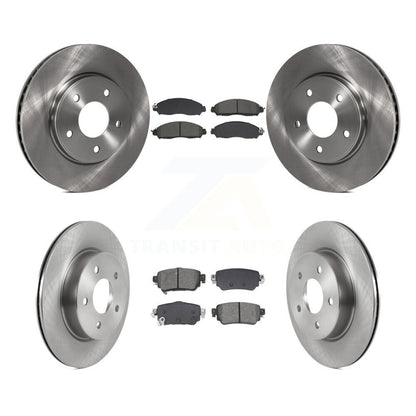 Disc Brake Rotors And Semi-Metallic Pads Front Rear Kit For Nissan LEAF