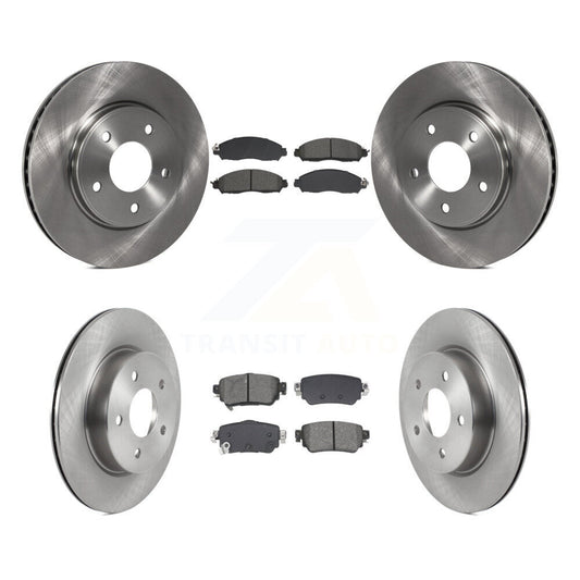 Disc Brake Rotors And Semi-Metallic Pads Front Rear Kit For Nissan LEAF