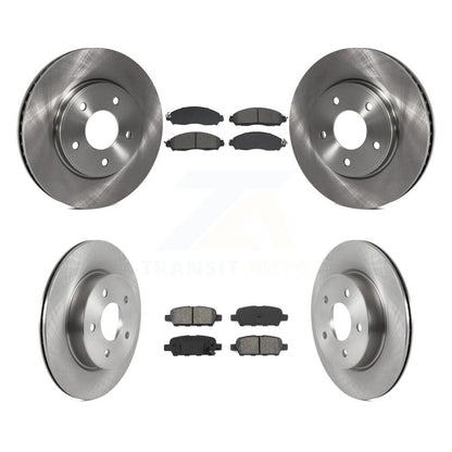Disc Brake Rotors And Semi-Metallic Pads Front Rear Kit For 2018 Nissan LEAF S