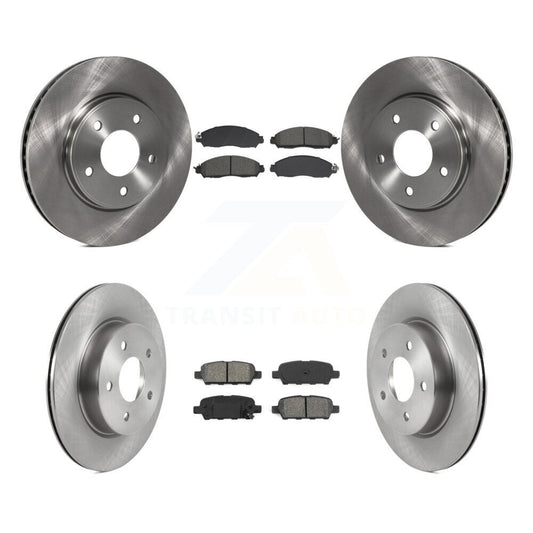 Disc Brake Rotors And Semi-Metallic Pads Front Rear Kit For 2018 Nissan LEAF S