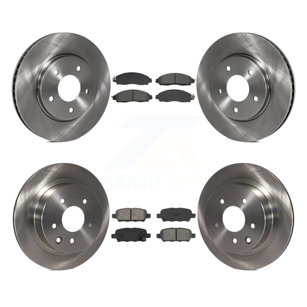 Disc Brake Rotors And Semi-Metallic Pads Front Rear Kit For Nissan LEAF