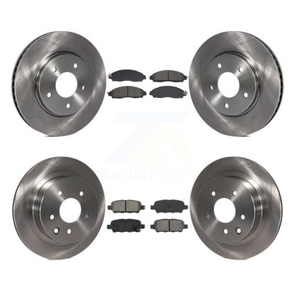 Disc Brake Rotors And Semi-Metallic Pads Front Rear Kit For Nissan LEAF