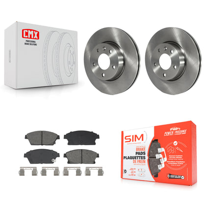 Disc Brake Rotors And Semi-Metallic Pads Front Kit For Cadillac ATS