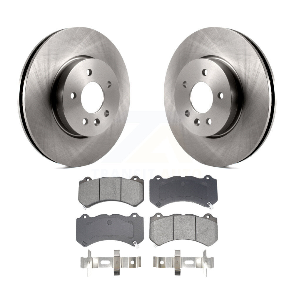Disc Brake Rotors And Semi-Metallic Pads Front Kit For Cadillac ATS V