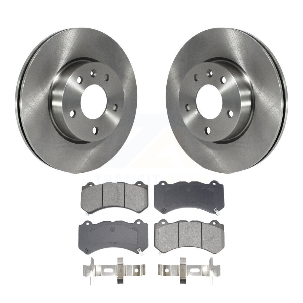 Disc Brake Rotors And Semi-Metallic Pads Front Kit For 2017 Cadillac ATS V