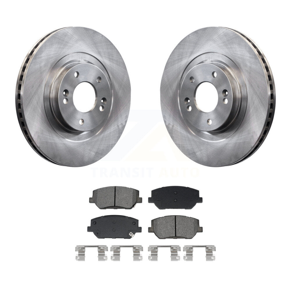 Disc Brake Rotors And Semi-Metallic Pad Front Kit For 2019-2020 Hyundai Santa Fe