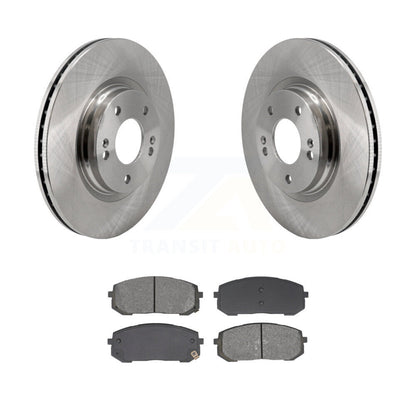 Brake Rotor & Semi-Metallic Pad Front Kit For Hyundai Elantra Sonata Kia Niro EV