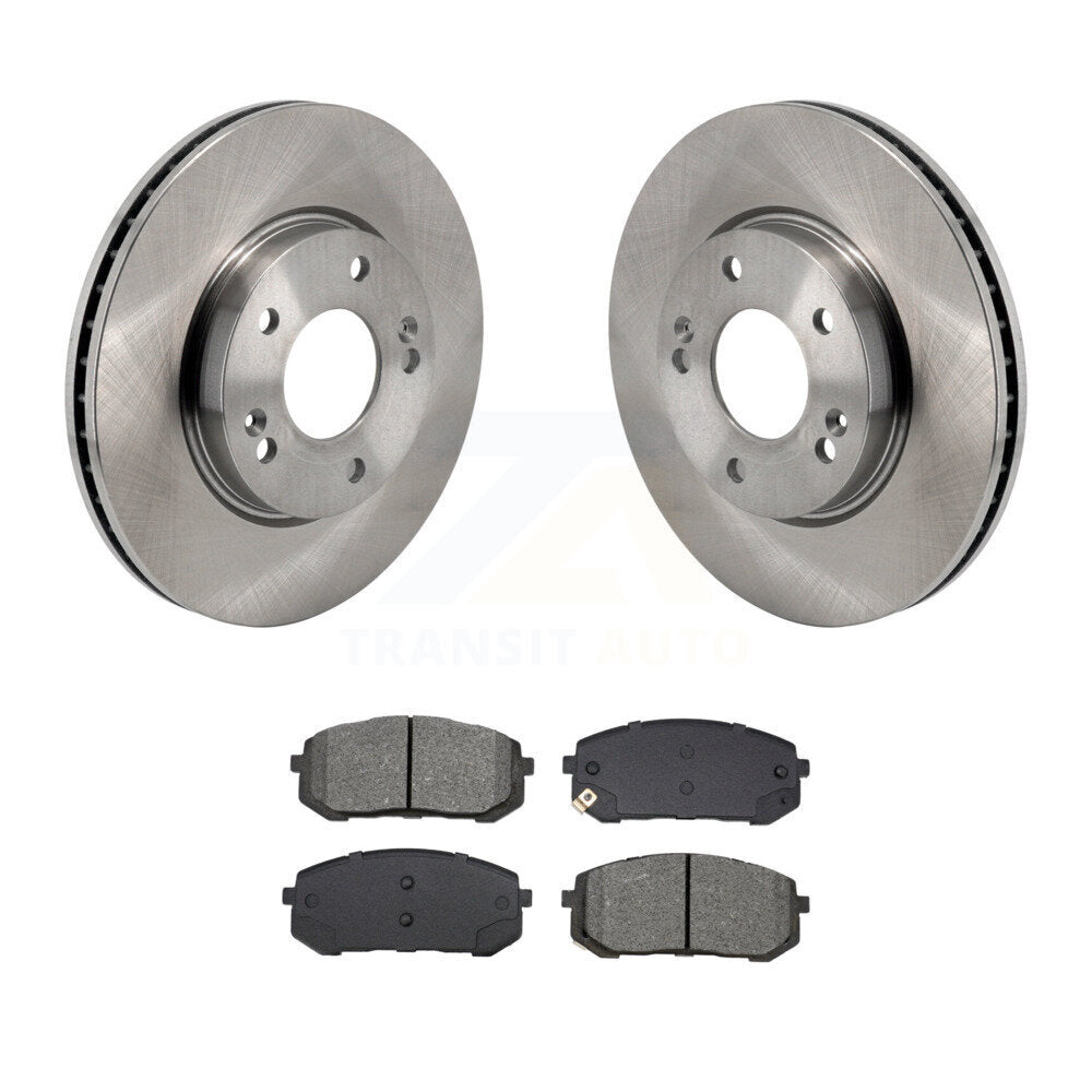 Disc Brake Rotors And Semi-Metallic Pads Front Kit For Hyundai Elantra