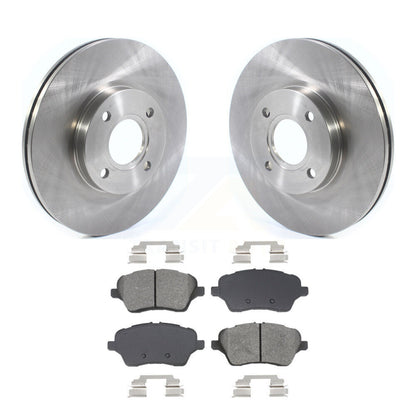Disc Brake Rotors And Semi-Metallic Pads Front Kit For 2014-2019 Ford Fiesta ST