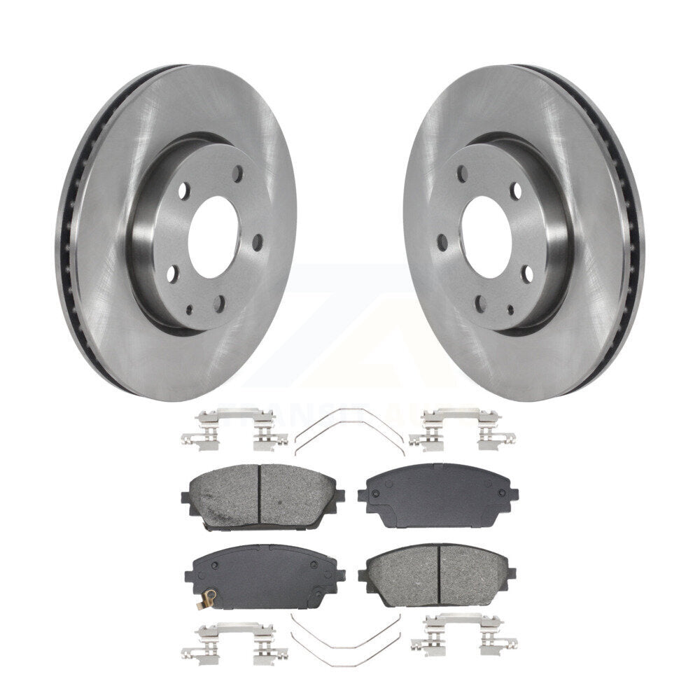 Disc Brake Rotors And Semi-Metallic Pads Front Kit For Mazda 3 Sport FWD