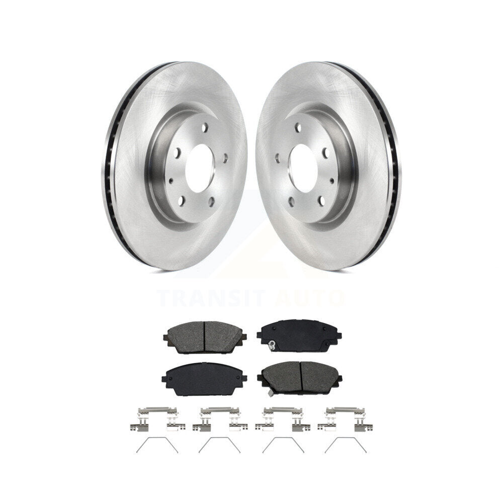Disc Brake Rotors And Semi-Metallic Pads Front Kit For 2020-2023 Mazda CX-30