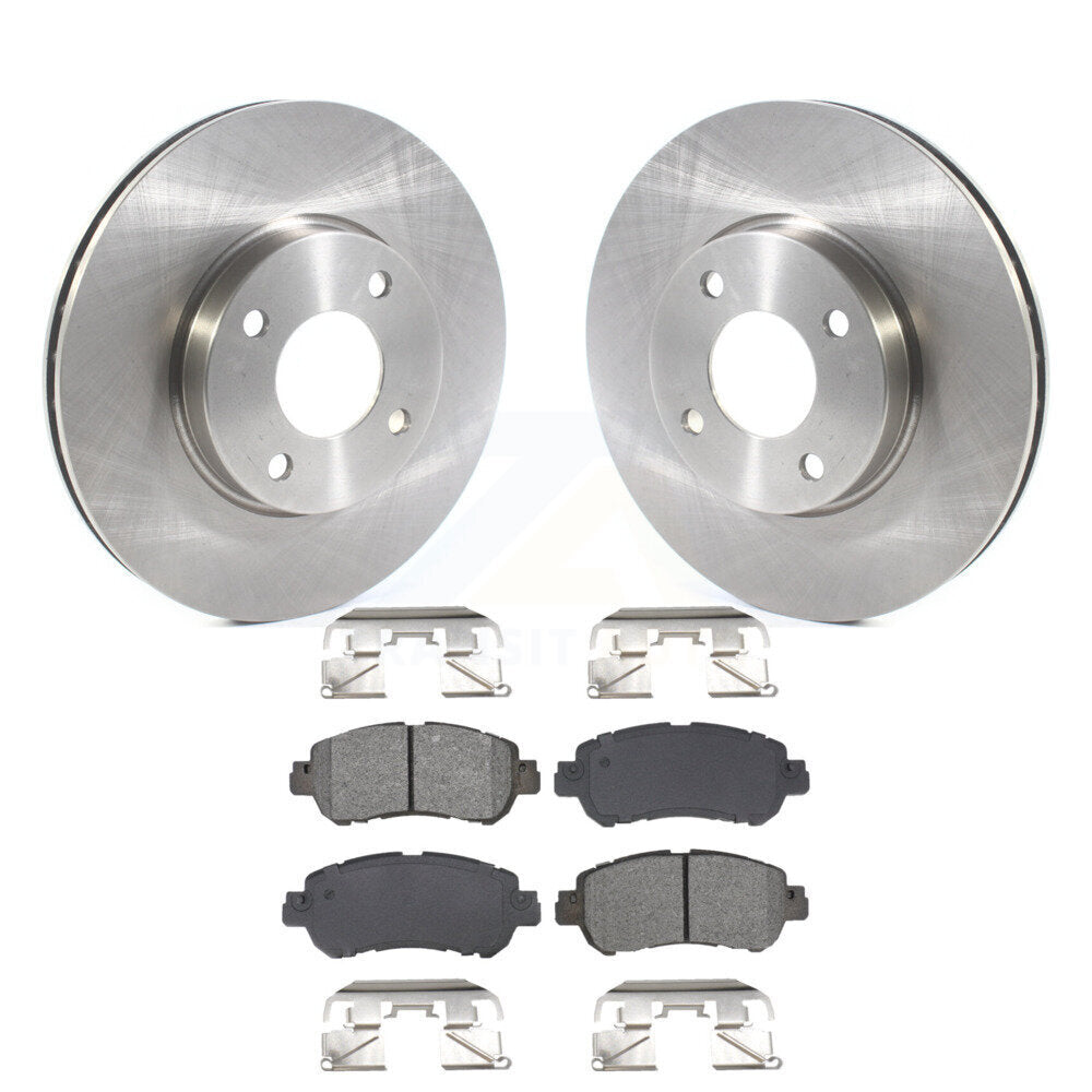 Disc Brake Rotors And Semi-Metallic Pads Front Kit For Nissan Kicks Versa