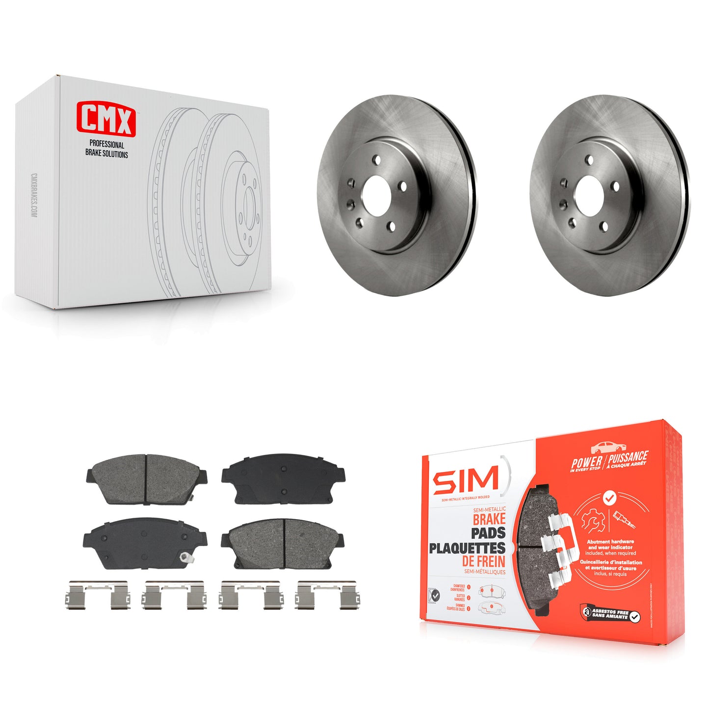 Disc Brake Rotor And Semi-Metallic Pad Front Kit For Chevrolet Trax Buick Encore