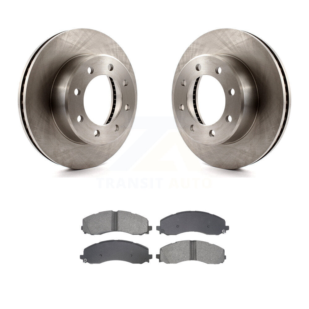 Disc Brake Rotors And Semi-Metallic Pads Front Kit For Ram 2500 3500
