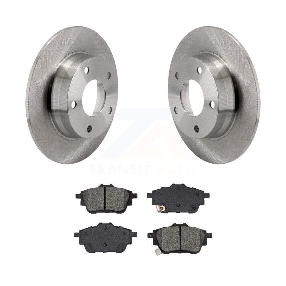 Brake Rotors Semi-Metallic Pad Rear Kit For 20-23 Nissan Sentra Disc rear brakes