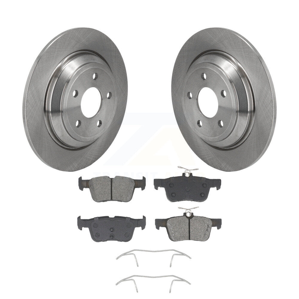 Disc Brake Rotor Semi-Metallic Pad Rear Kit For Ford Escape Bronco Sport Lincoln