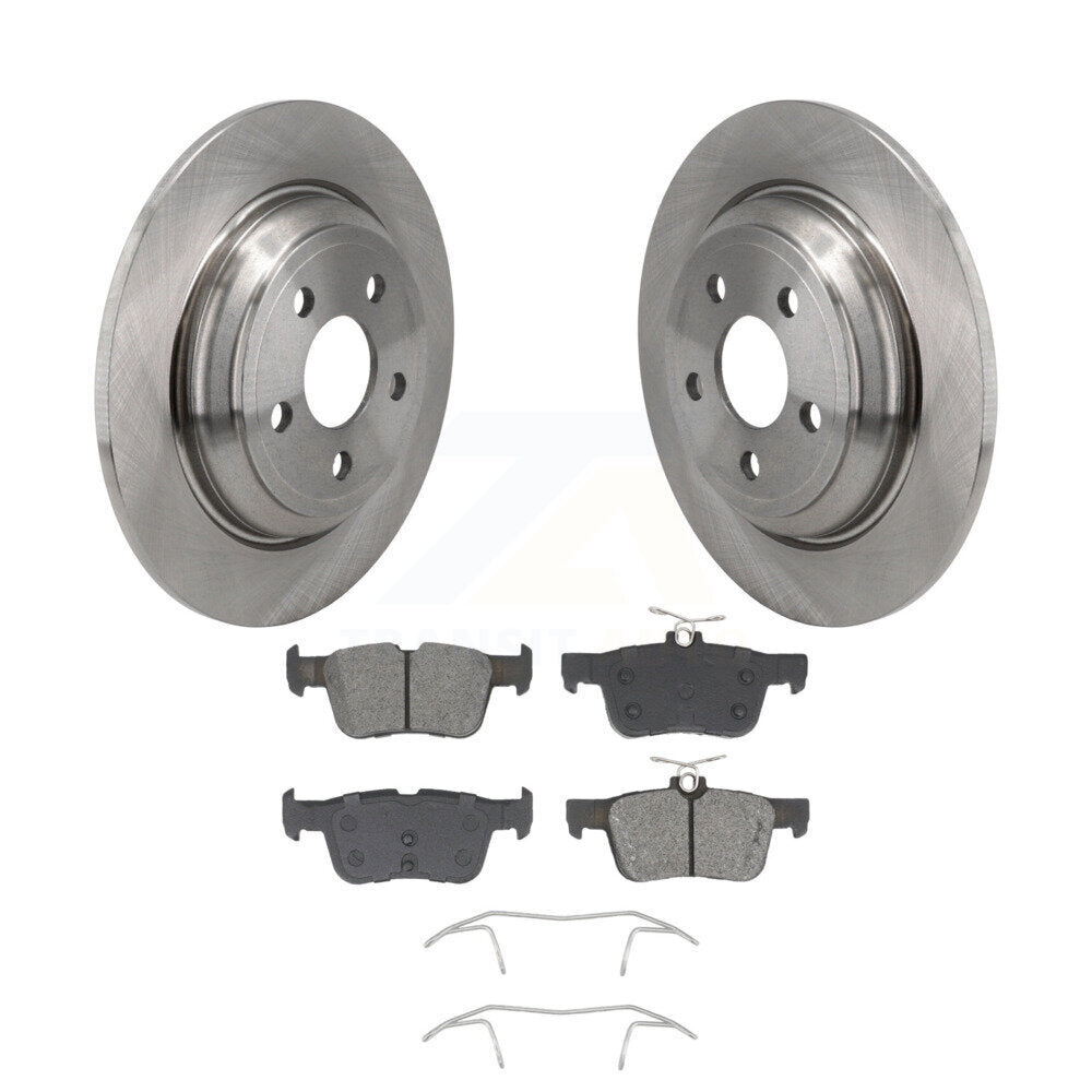 Disc Brake Rotors And Semi-Metallic Pads Rear Kit For 2022-2023 Ford Maverick