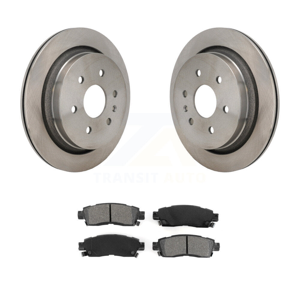Disc Brake Rotors And Semi-Metallic Pads Rear Kit For Cadillac XTS