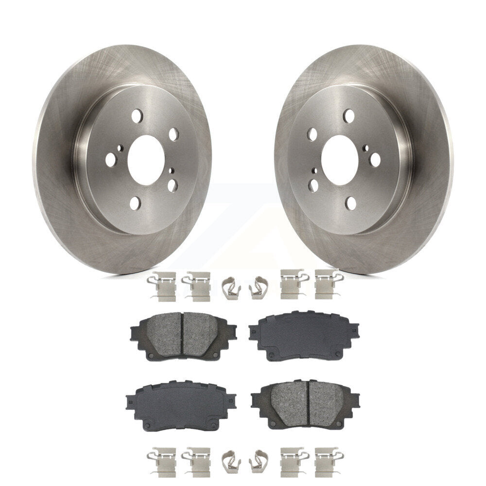 Disc Brake Rotors And Semi-Metallic Pads Rear Kit For 2019 Toyota Corolla 1.8L