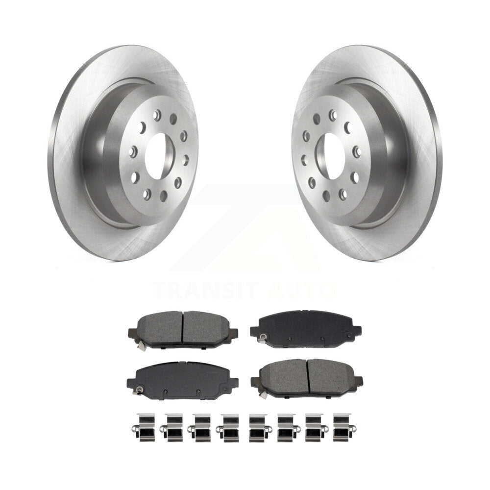 Disc Brake Rotors Semi-Metallic Pad Rear Kit For 2018-2020 Jeep Wrangler Rubicon