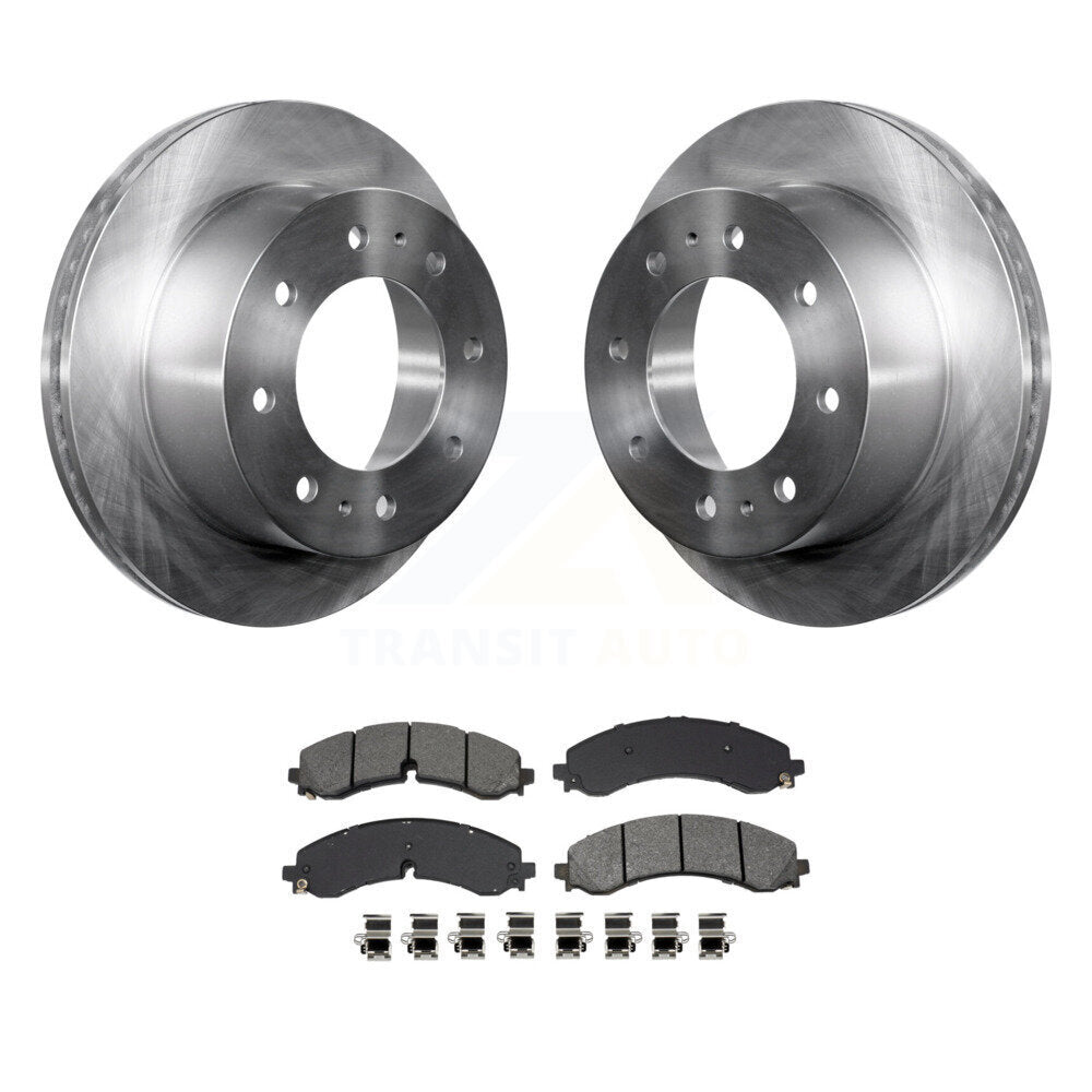 Brake Rotor And Semi-Metallic Pad Rear Kit For GMC Chevrolet Sierra 2500 HD 3500