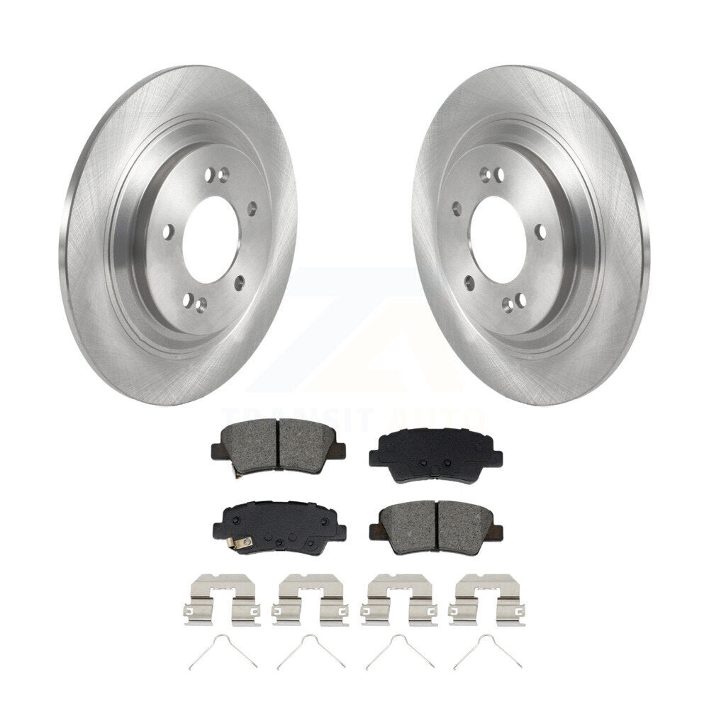 Disc Brake Rotors And Semi-Metallic Pads Rear Kit For Kia Cadenza