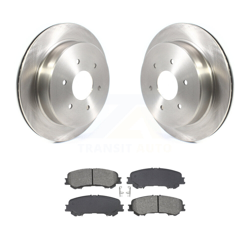 Disc Brake Rotors And Semi-Metallic Pads Rear Kit For 2017-2023 Nissan TITAN