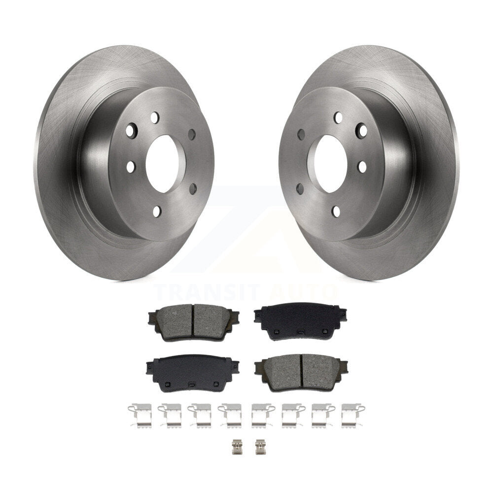 Disc Brake Rotors And Semi-Metallic Pad Rear Kit For 2019-2020 Nissan Altima AWD